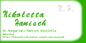 nikoletta hanisch business card
